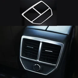 Car Interior Armrest Rear Air Conditioner Vent Outlet Frame Decoration Cover Trim For Peugeot 3008 GT 2016 2017 4008 5008