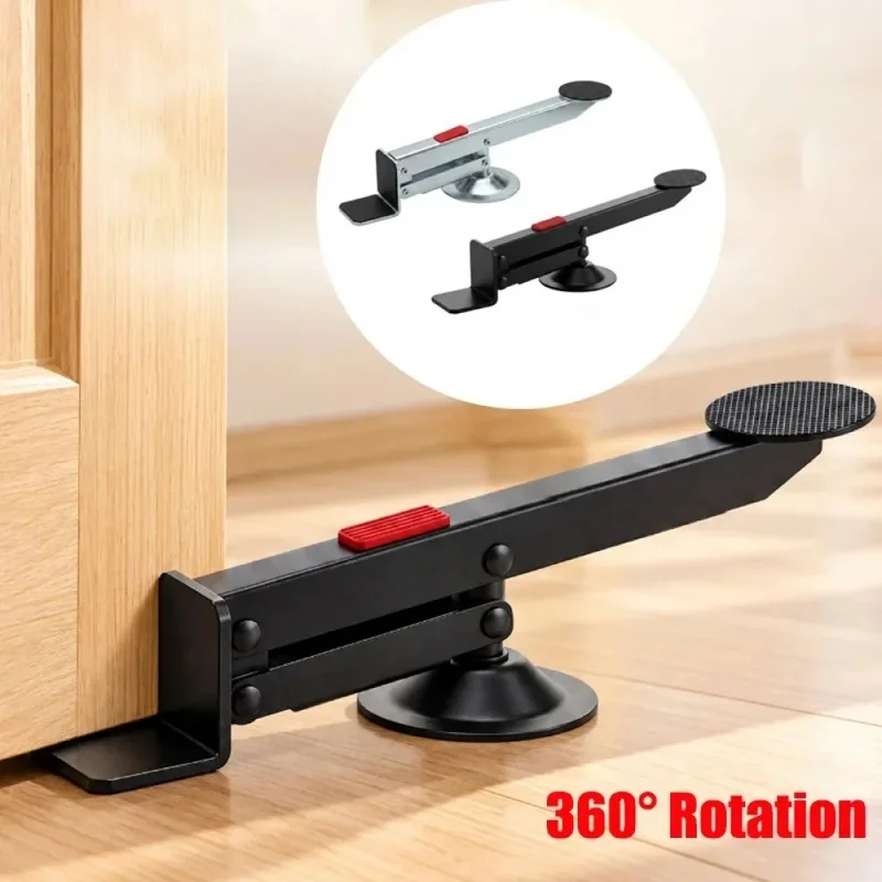 Heavy-Duty Metal Door Lifter 360° Rotation Lever-Activated Door Panel Elevator Installation Aid for Simplified Door Installation