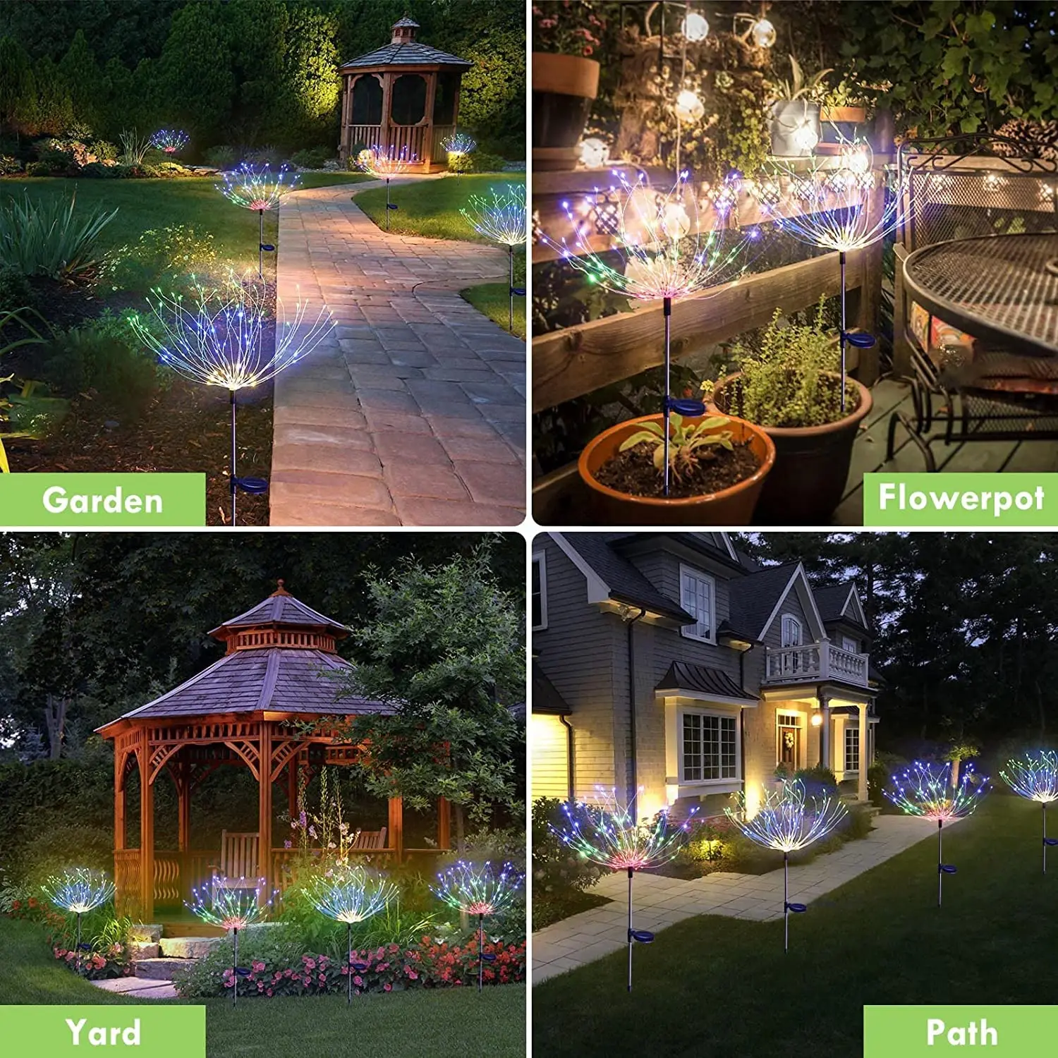 150/120/90 Solar LED Firework Light Outdoor Waterproof Solar Fairy Garland Light For Garden Lawn Paths Wedding Party Decoration