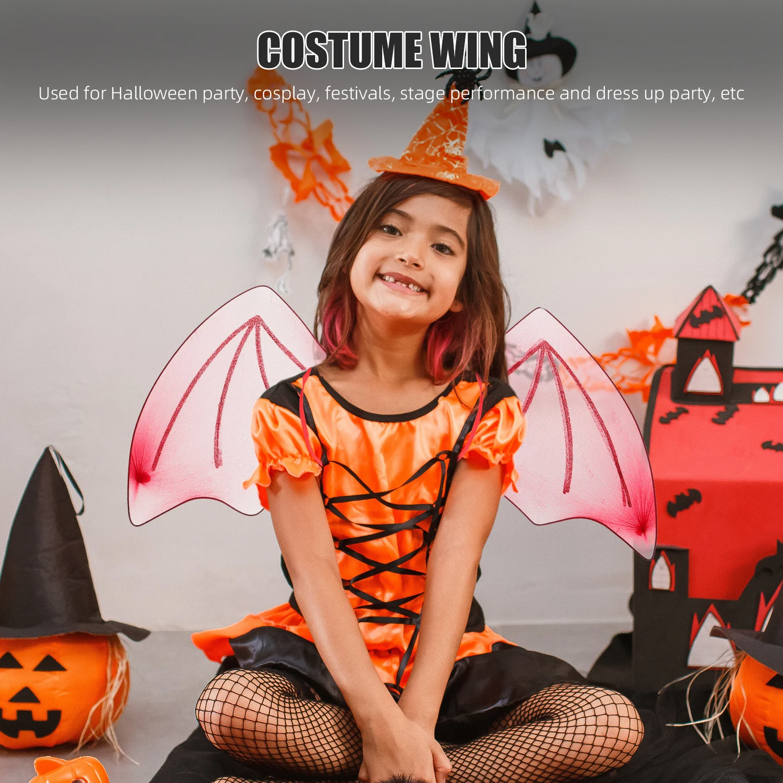 

Bat Wing Prop Exquisite Colors Lightweight Halloween Wing for Adults Cosplay Costume Decoration Party Halloween Costume Prop