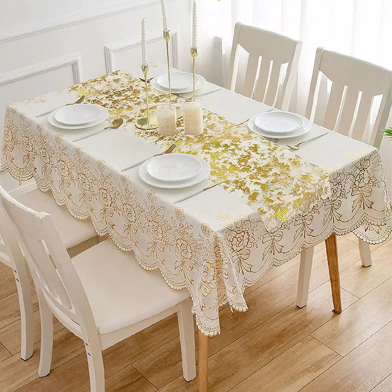 

Sparkling Gold Sequin decoration Table Runners Elegant Metallic Foil Glitter Mesh Decoration for Wedding decor and Events