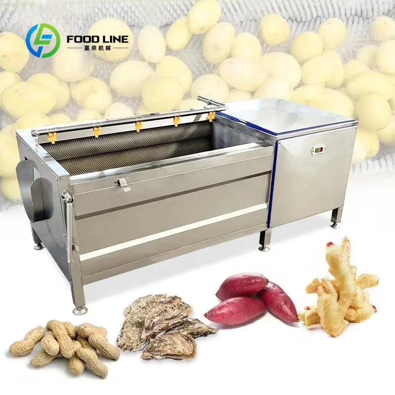 Ultrasonic Bubble Wash Tank & Blanch Machine Line FL Custom Wholesale For Mango Potato Ginger Fruit Vegetable