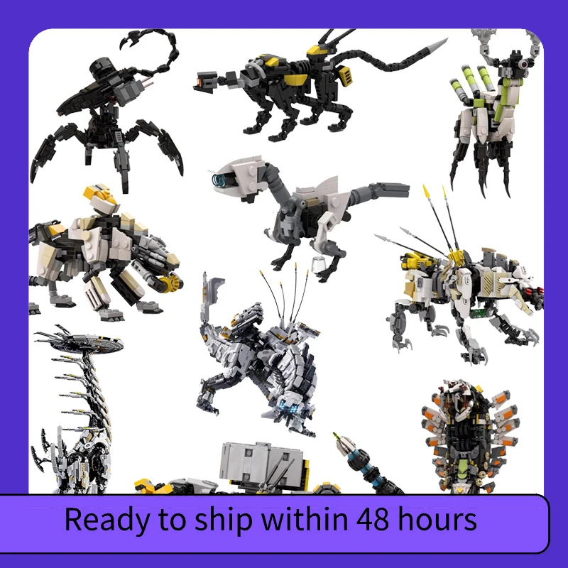 

MOC Horizon Zero Dawn Thunder Tooth Destroyer строительные блоки игрушка в сборе модель Коллекционная игрушка для детей и взрослых