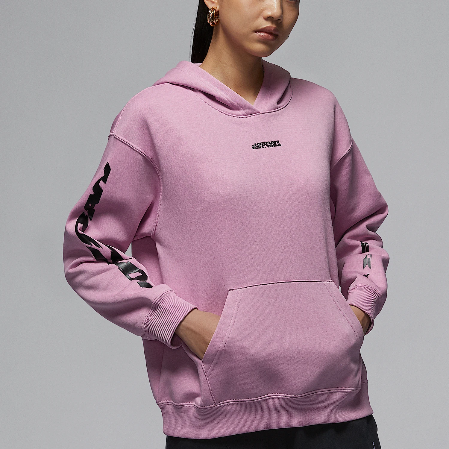 

Оригинальная женская свободная и теплая спортивная толстовка с капюшоном Nike JORDAN FV7171-522