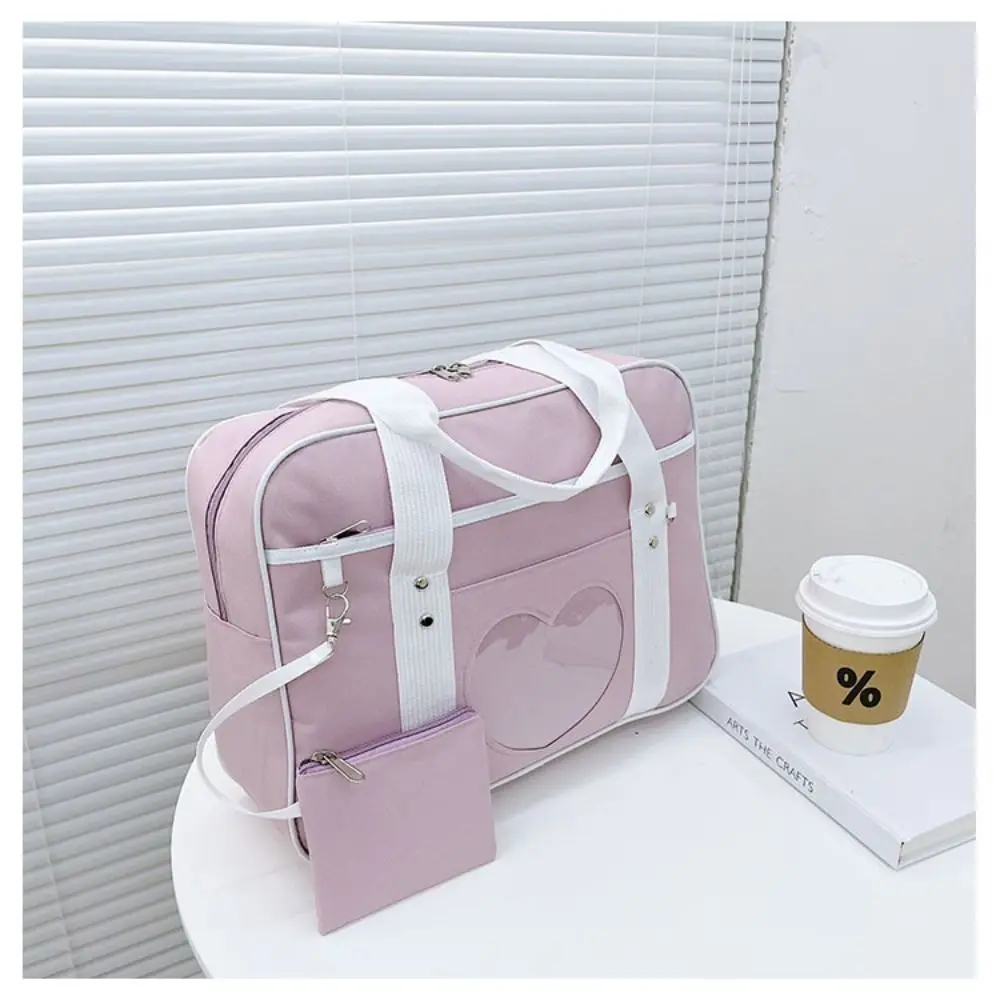 

Casual Heart JK Uniform Itabag Ox Cloth Zipper Shoulder Bag Idol Merchandise Storage Wallet Anime Purse Men