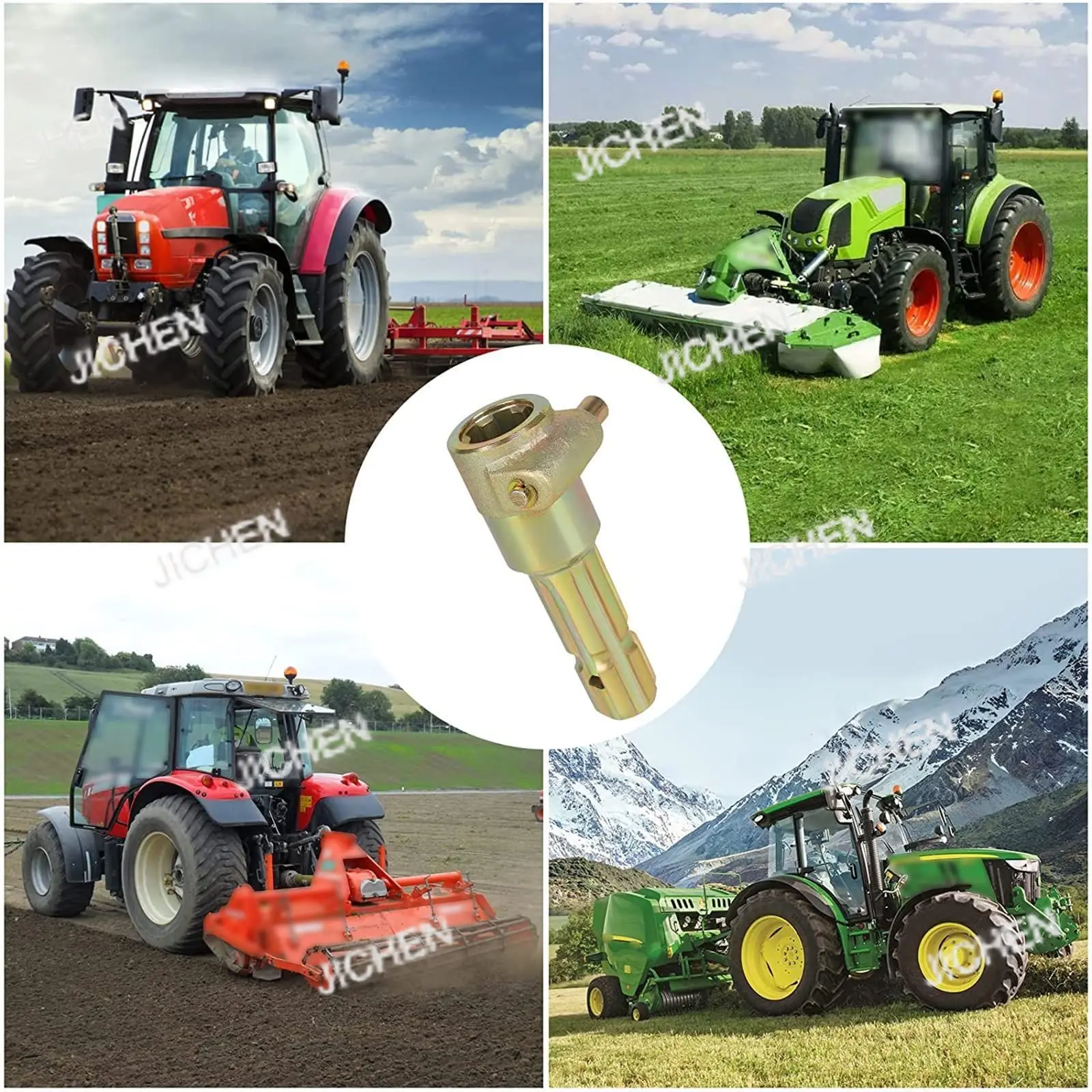 Nowy, ulepszony adapter rozszerzający PTO, 1-3/8 cala i 6-rowkowy wewnętrzny, 1-3/8 cala i 6-rowkowy zewnętrzny.