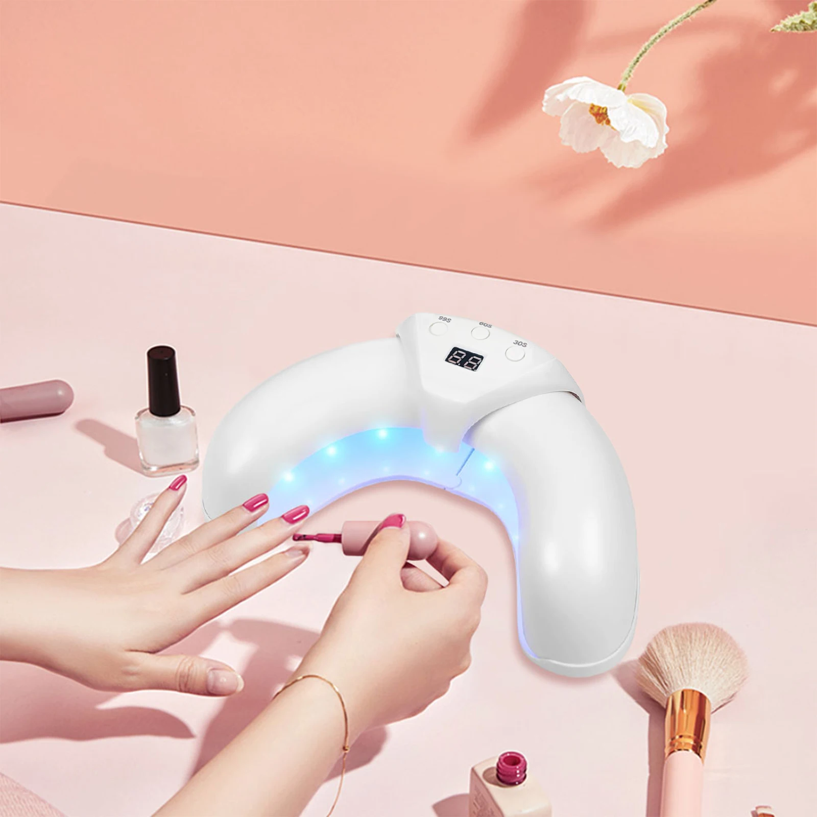 

Nail Repair Solution 470nm Blue Light Nail Cleaning Light Device Nail Treatment Device for Damaged and Discolored Nails