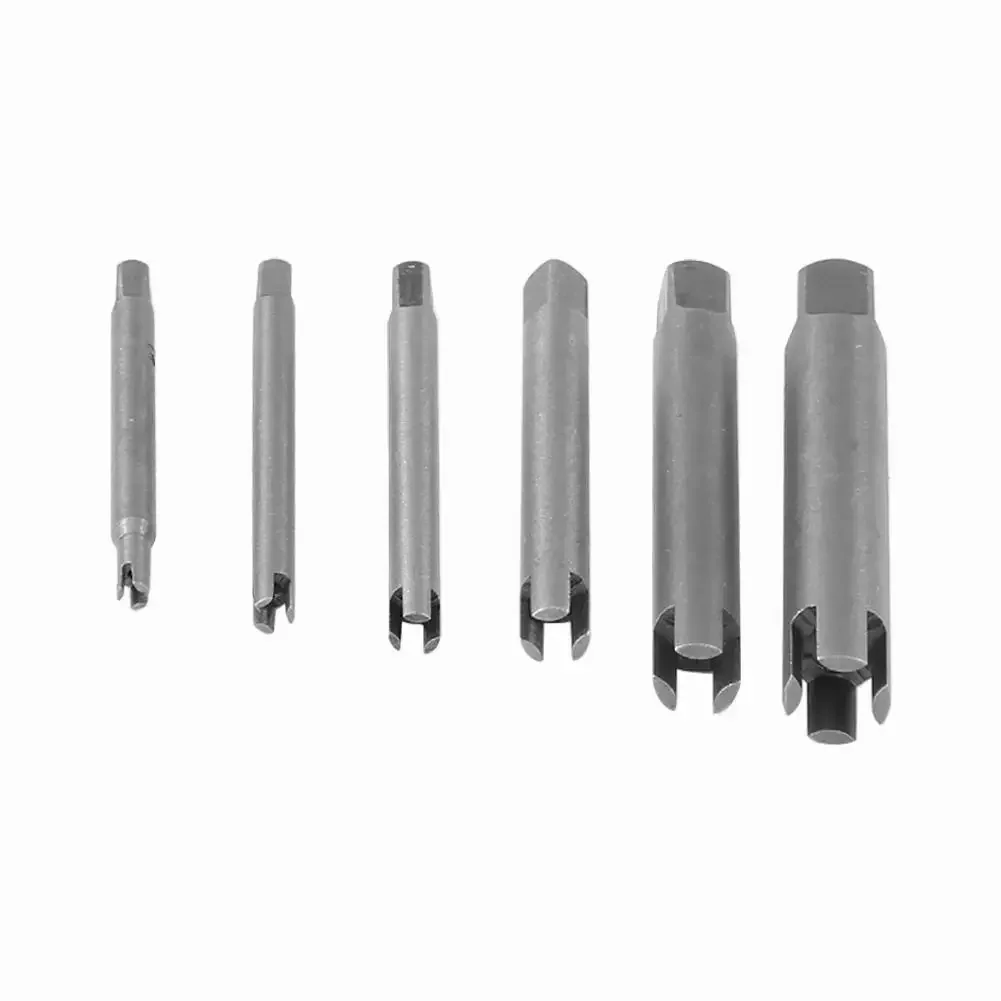 Set of 6pcs M8 M10 M12 Broken Speed Out Screw Tap Extractor Drill Bits Set Alloy Steel Broken Bolt Stud Head Taps Remover