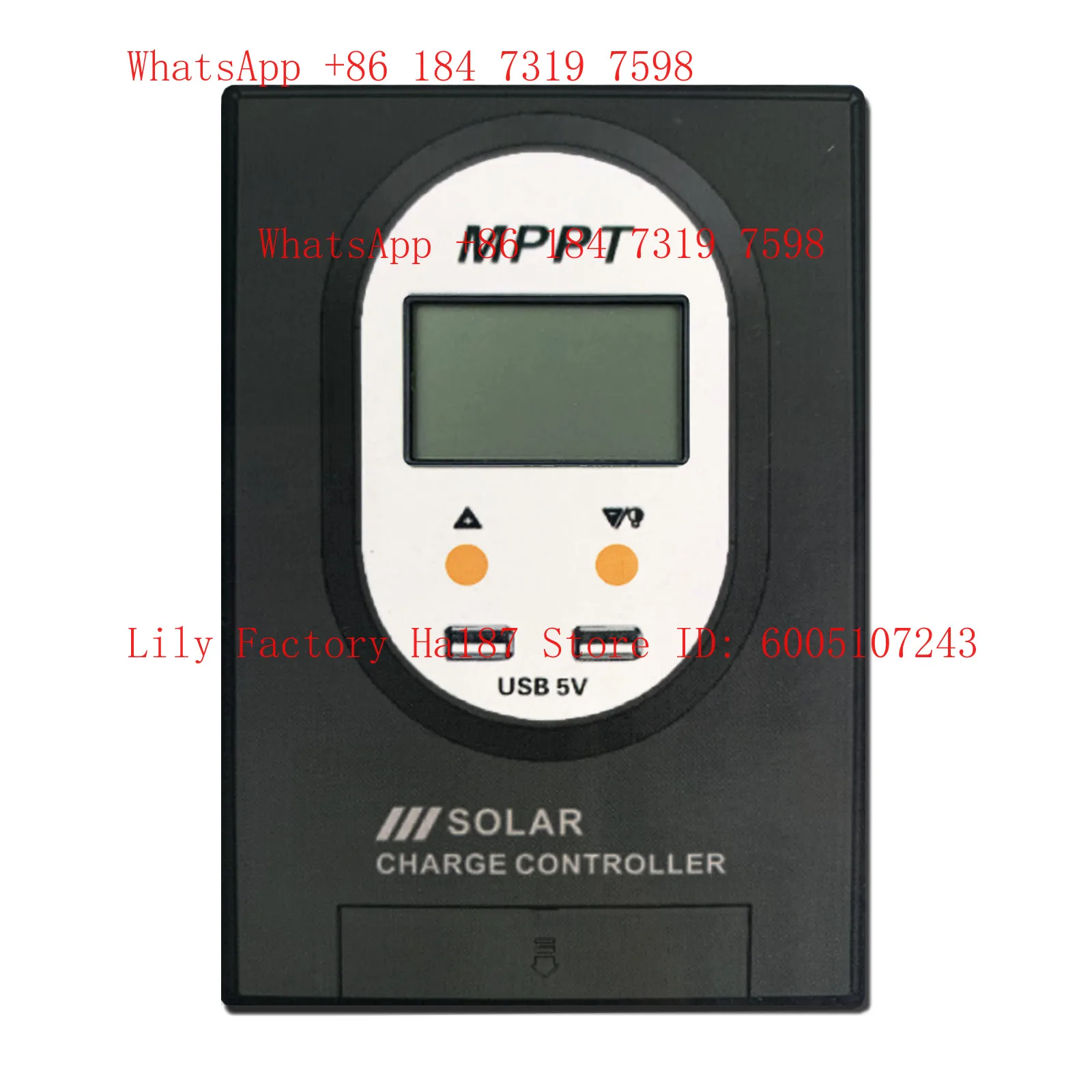 Solar controller 10-60A automatically recognizes 12v/24v photovoltaic intelligent photovoltaic