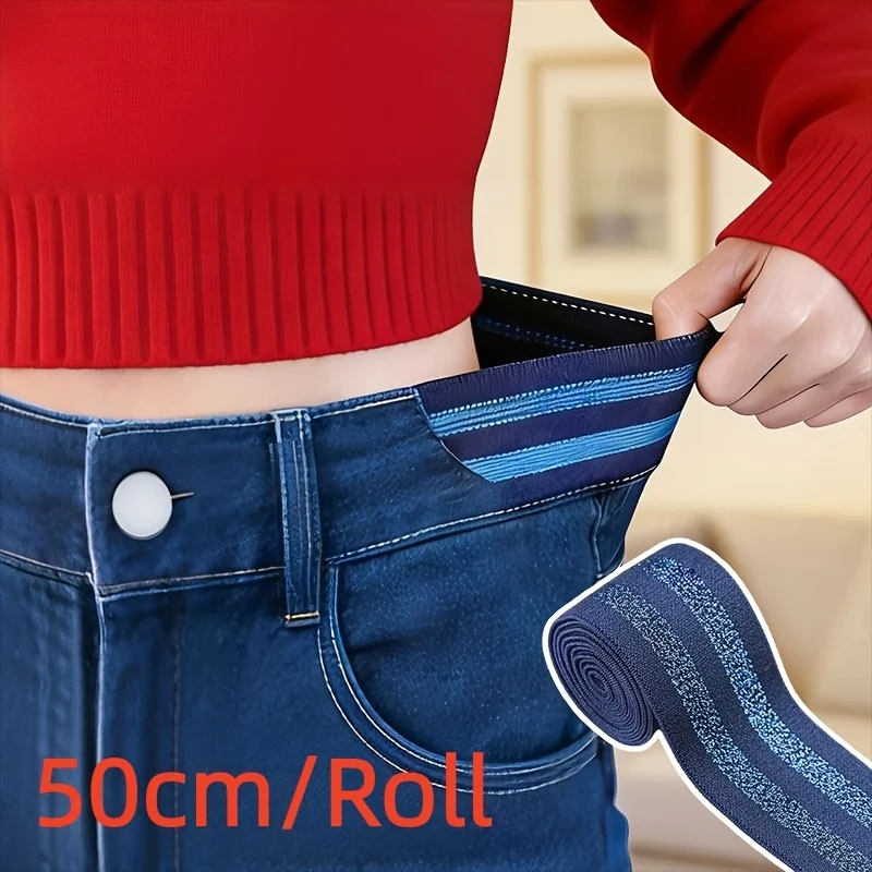 50cm/Roll Pants waist size change, waist expansion, elastic band, wide waist, extended button