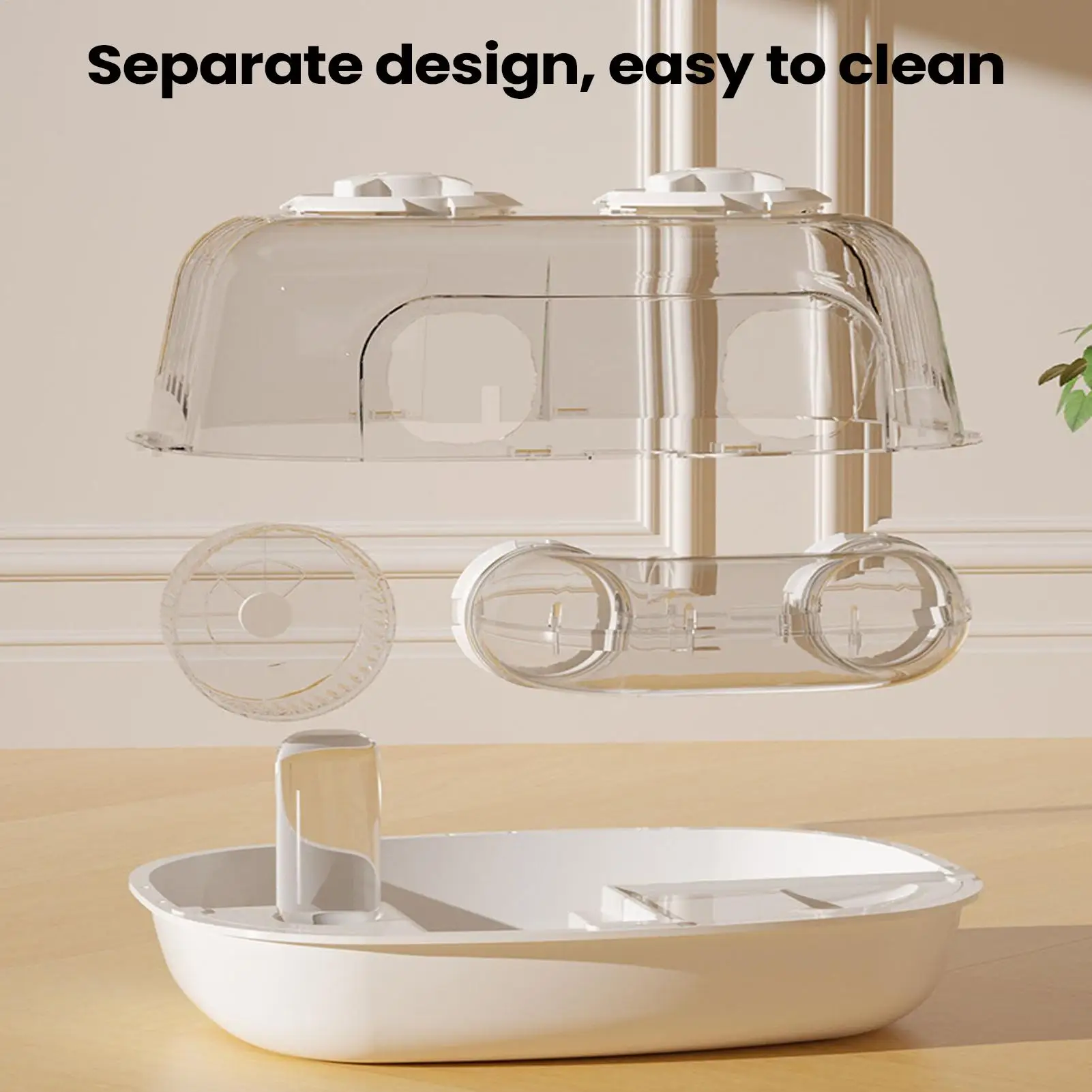 

Прозрачная клетка для гербилов с туннелем, домик-вольер для мелких животных: ежей, хомяков, карликовых гербилов