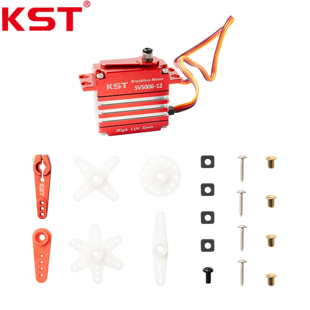 KST SV5006-12 55Kg SHV 4 Polo Brushless Digital Padrão Servo 0.063sec/60 °   6BB para carros RC, aviões e robótica RC de competição