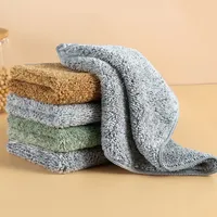 1/5pcs Bamboo Charcoal Fiber Water Absorption Cleaning Cloth Rags Non-Stick Oil Washing Kitchen Towel Household Cleaning Tools