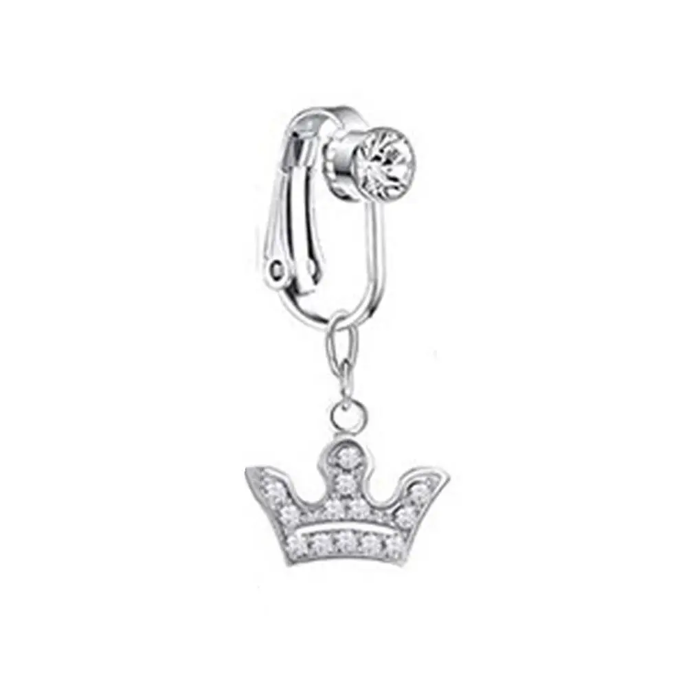 

Accessories Clip On Earrings Cartilage Clip Belly Button Ring Faux Belly Piercing Fake Belly Ring Body Jewelry Navel Rings