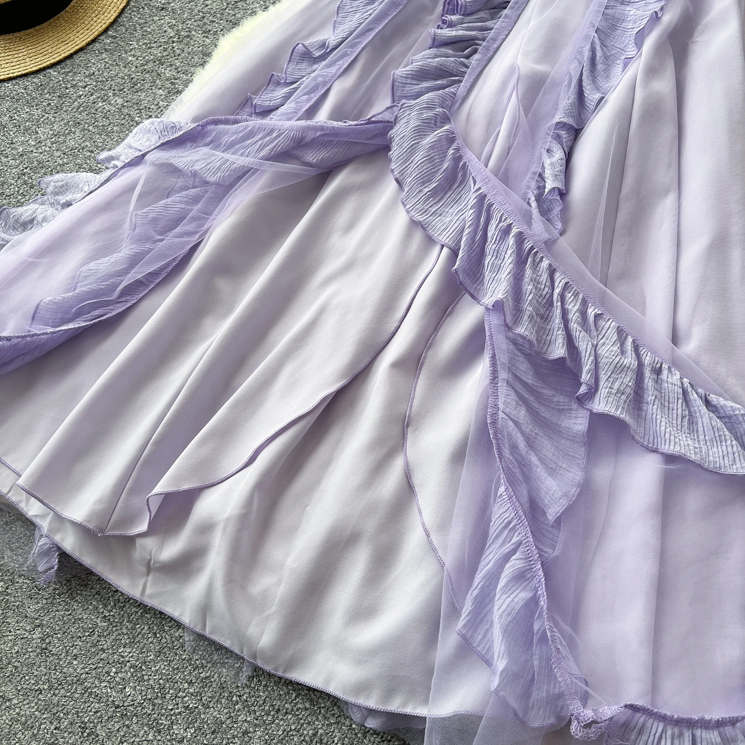 Vintage backless mesh Slip Dress Sexy Elegant Beach Vacation Women Summer Sleeveless Fashion Dresses