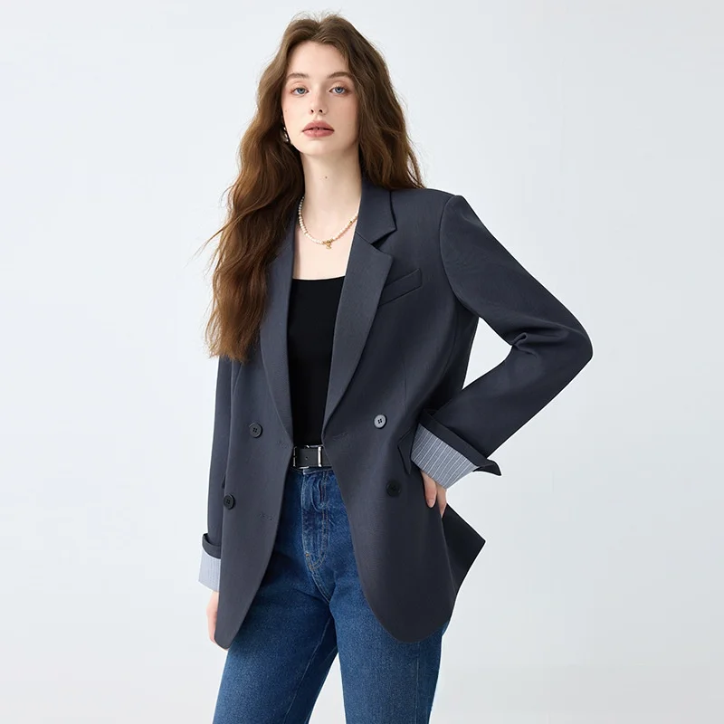 

Элегантный двубортный костюм-жакет для повседневной носки и работы, из улучшенного нейлона, женский, маленький размер