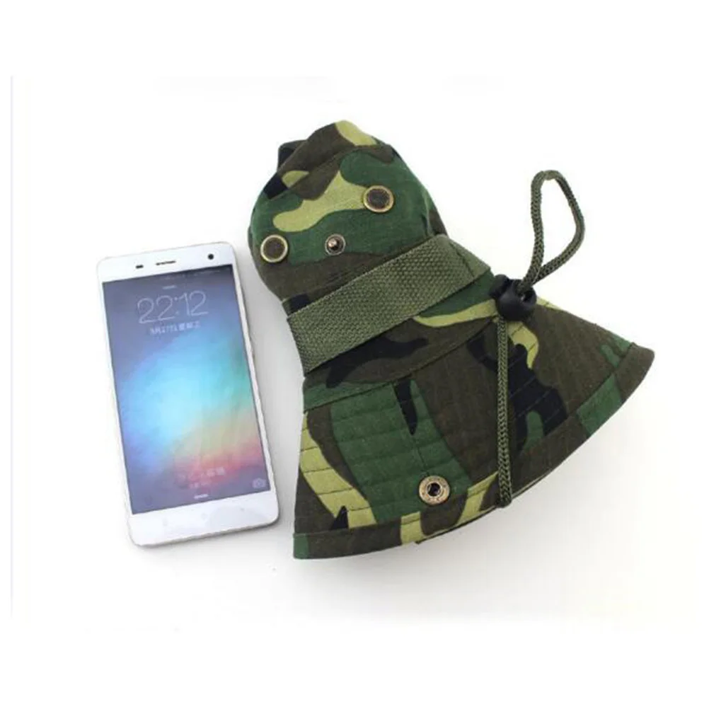 

Boonie Hat Lightweight Adjustable Chin Strap Four Ventilation Holes Outdoor Fishing Hunting Hiking Camping Army Green Bucket Hat