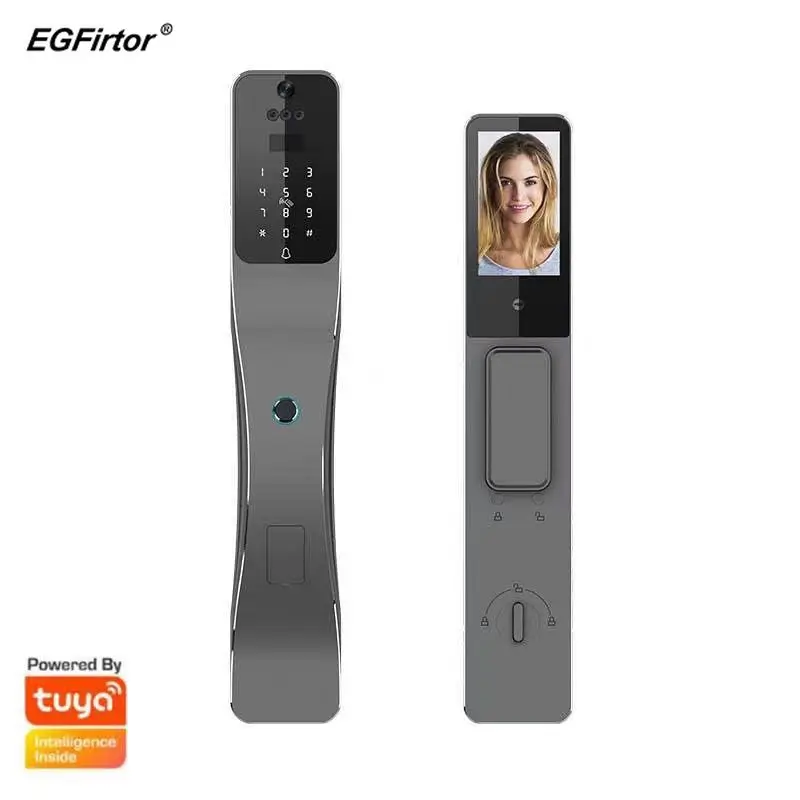 Tuya Wifi Intelligent 3D Facial Recognition Fingerprint Automatic Face  Anti-theft Lock Automatic Password Electronic Door Lock