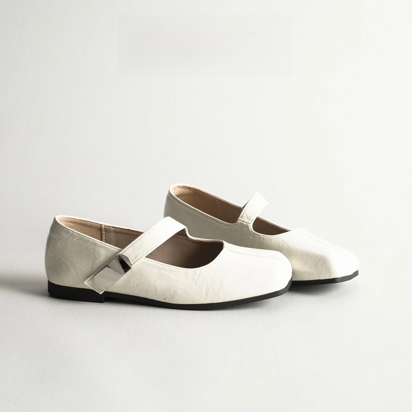 genuine-leather-retro-mary-jane-flat-ballet-shoes-women's-versatile-square-head-elegance-for-skirts-fashionable-slip-on-loafers