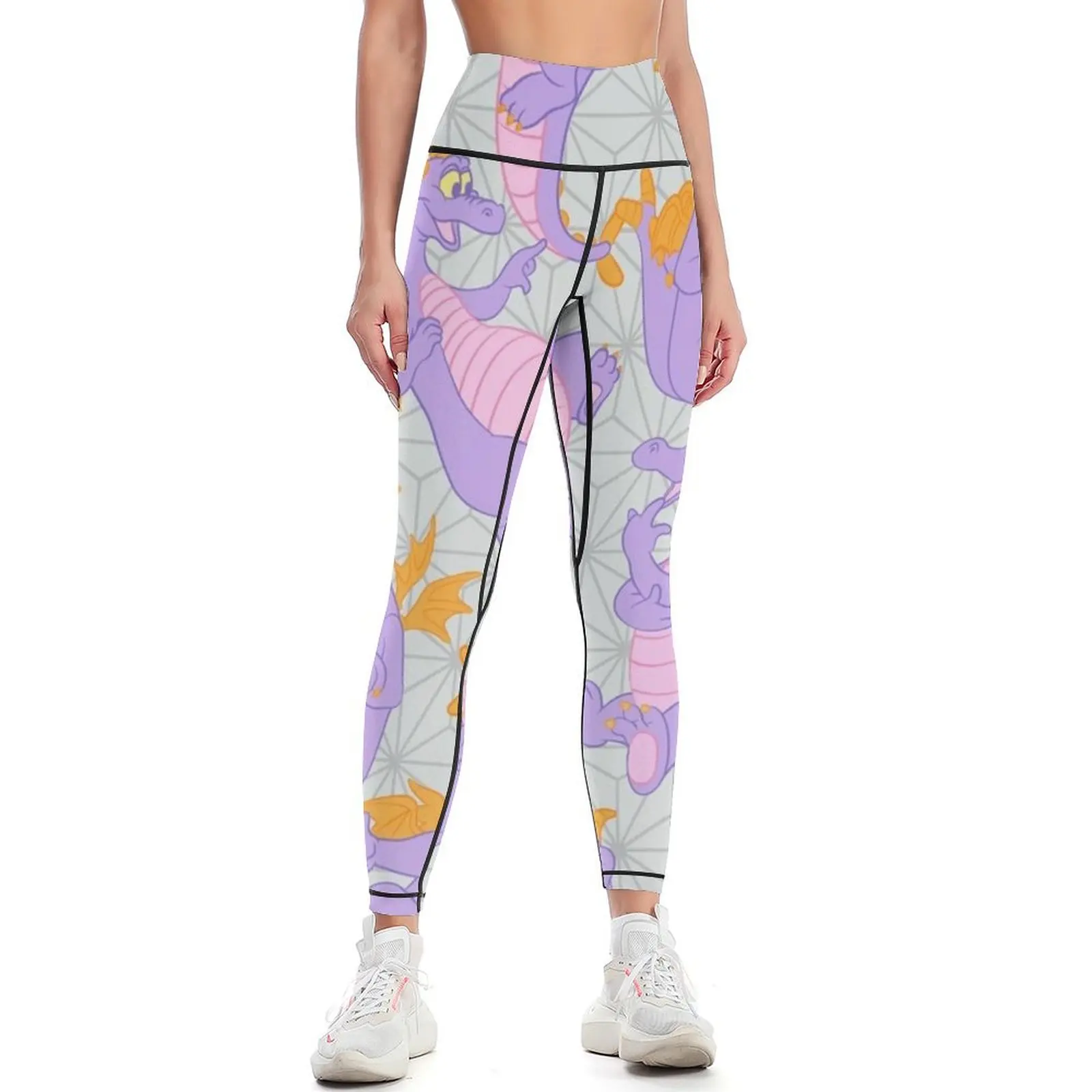 

figment epcot collage 2 Leggings Training pants Female legging pants Women's sports pants Women's push up Womens Leggings