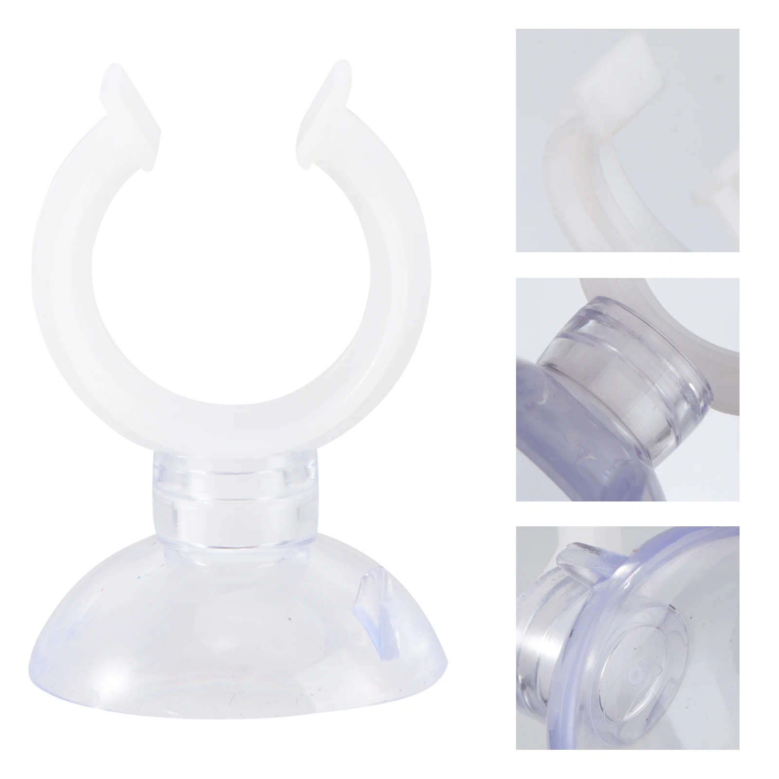 

6pcs Water Pipe Holder Acrylic Material Firmly Hold Suction Cup Design Fish Tank Aquarium Conical Fixed Clamp Heater
