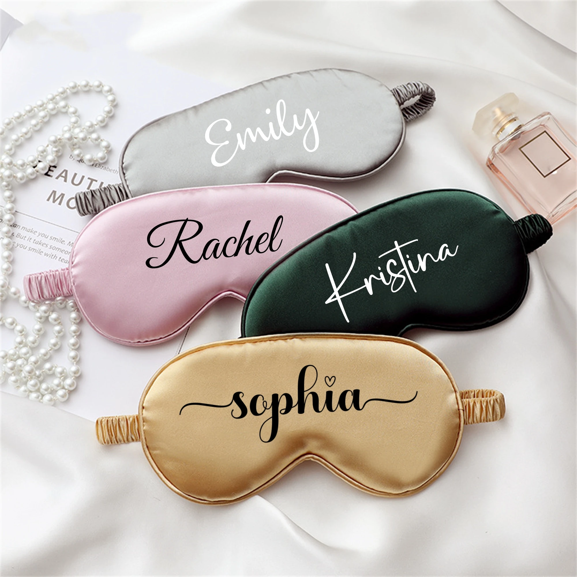 Personalized Sleep Mask Customized Eye Masks Custom Satin Eye Mask Bridesmaid Propossal Gift Custom Gift For Bridesmaid Bachelor