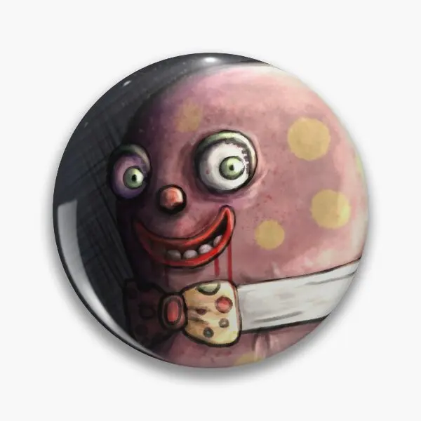 Nightmare Mr Blobby Closeup  Soft Button Pin Decor Jewelry Lover Cute Creative Gift Women Badge Collar Metal Lapel Pin Funny