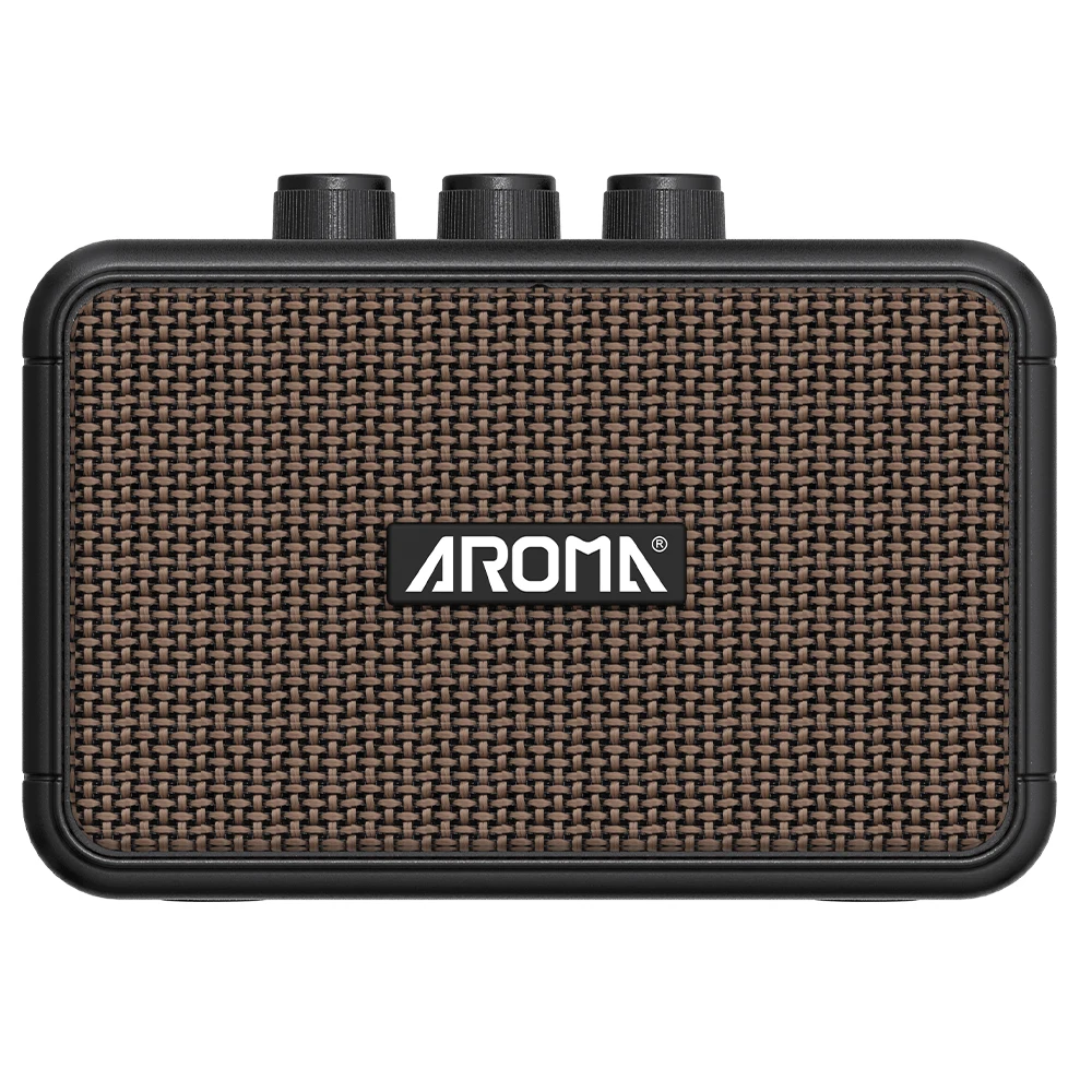 Aroma AG-04 Electric Guitar Amplifier, Rechargeable | Bluetooth, Clean Overdrive, Headphone Jack, Retro Portable Mini Amp