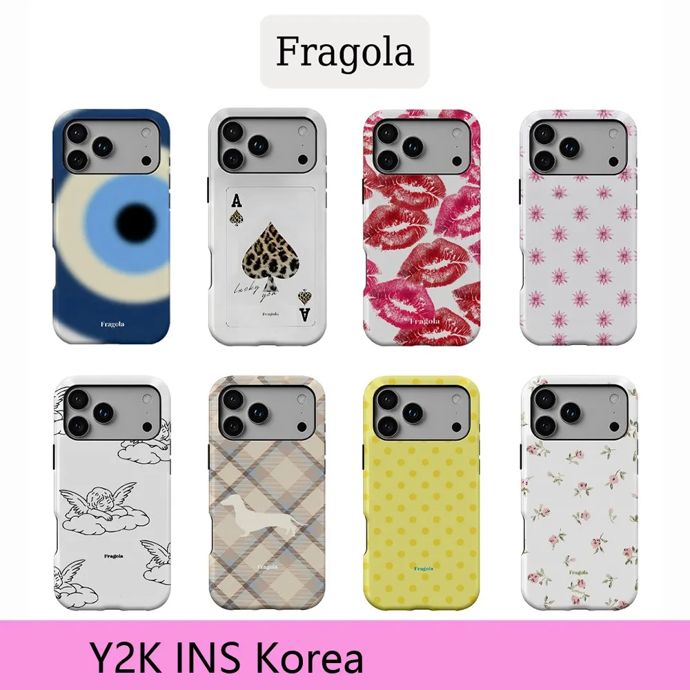 Image of Luxuriöse Clmj Fragola OJO Handyhülle für iPhone 17 16 15 14 13 12 11 X XS XR XSMAX 7 8 Air Pro Max Plus Doppelschichtige Rückabdeckung