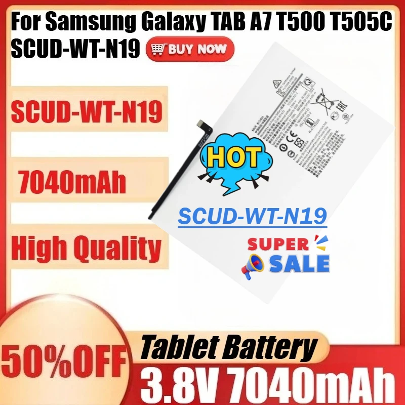 

For Samsung Galaxy Tab A7 10.4 (2020) SM-T500 SM-T505 T505N Capacity Replacement Repair Part Tablet New SCUD-WT-N19 Battery