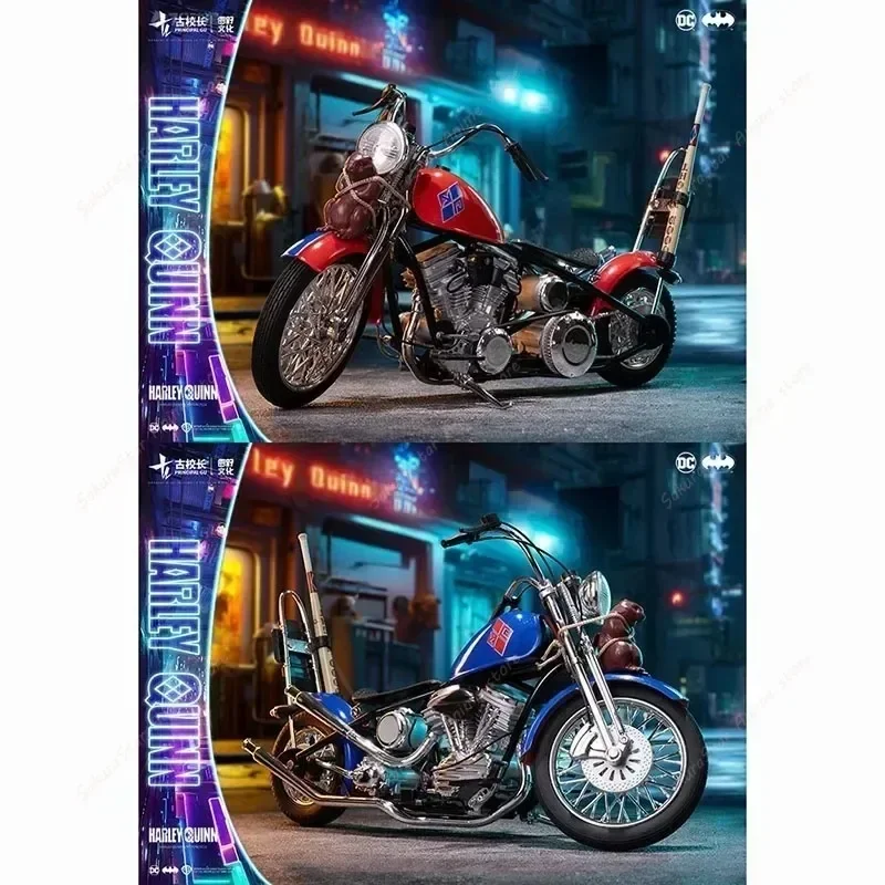 【In Stock】Genuine  Harley Quinn With Raptor Squad Motorcycle Full Set Action Figure Collectible Model Toy view 4