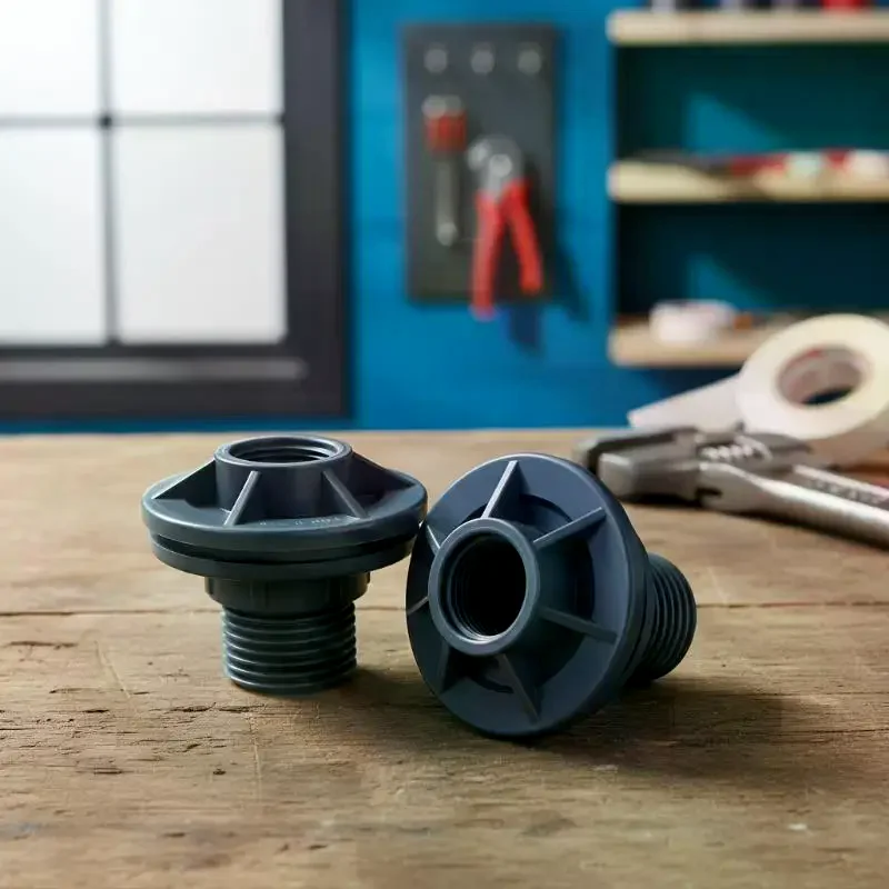 Double Female Thread PVC Tank Joint 1/2