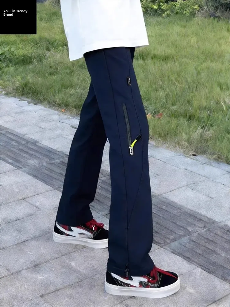 

Мужские зимние утепленные флисовые брюки прямого кроя, водонепроницаемые, для походов, в американском стиле, для активного отдыха, для альпинизма