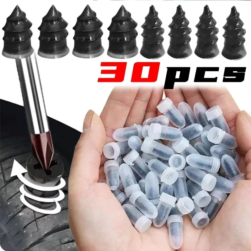 AliExpress NONE 10/20/30Pcs Car Tyre Repair Rubber Nails Set Universal Cars Motorcycle Patch Nails Truck Bicycle Scooter Puncture Repair Tools