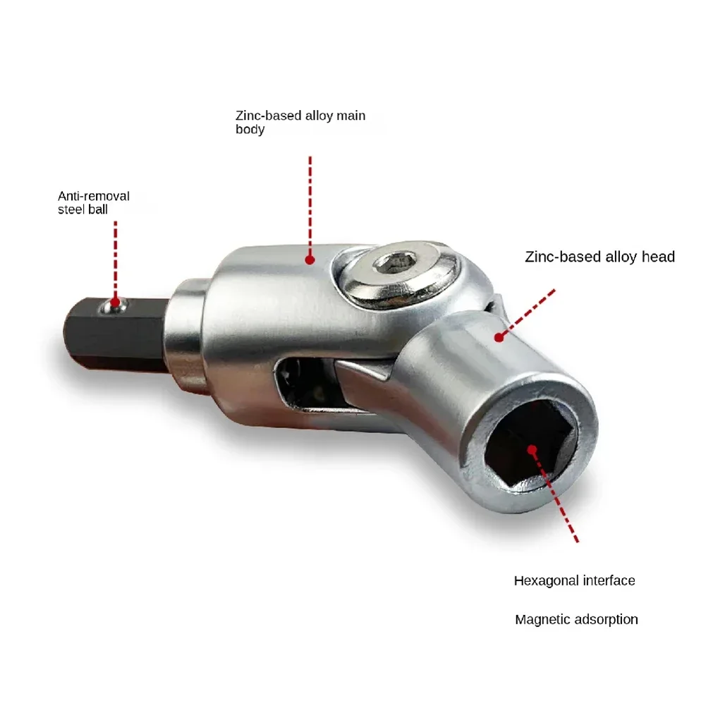 Screwdriver Direction Changer Joint Turning Corner Device 180Degree Rotation Electric Drill Driver With Multi Angle Change Use