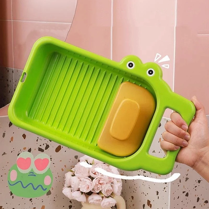 Washboard Household Cartoon Crocodile Roller Dormitory Hand Wash Underwear Multifunctional Non-slip Washing Board