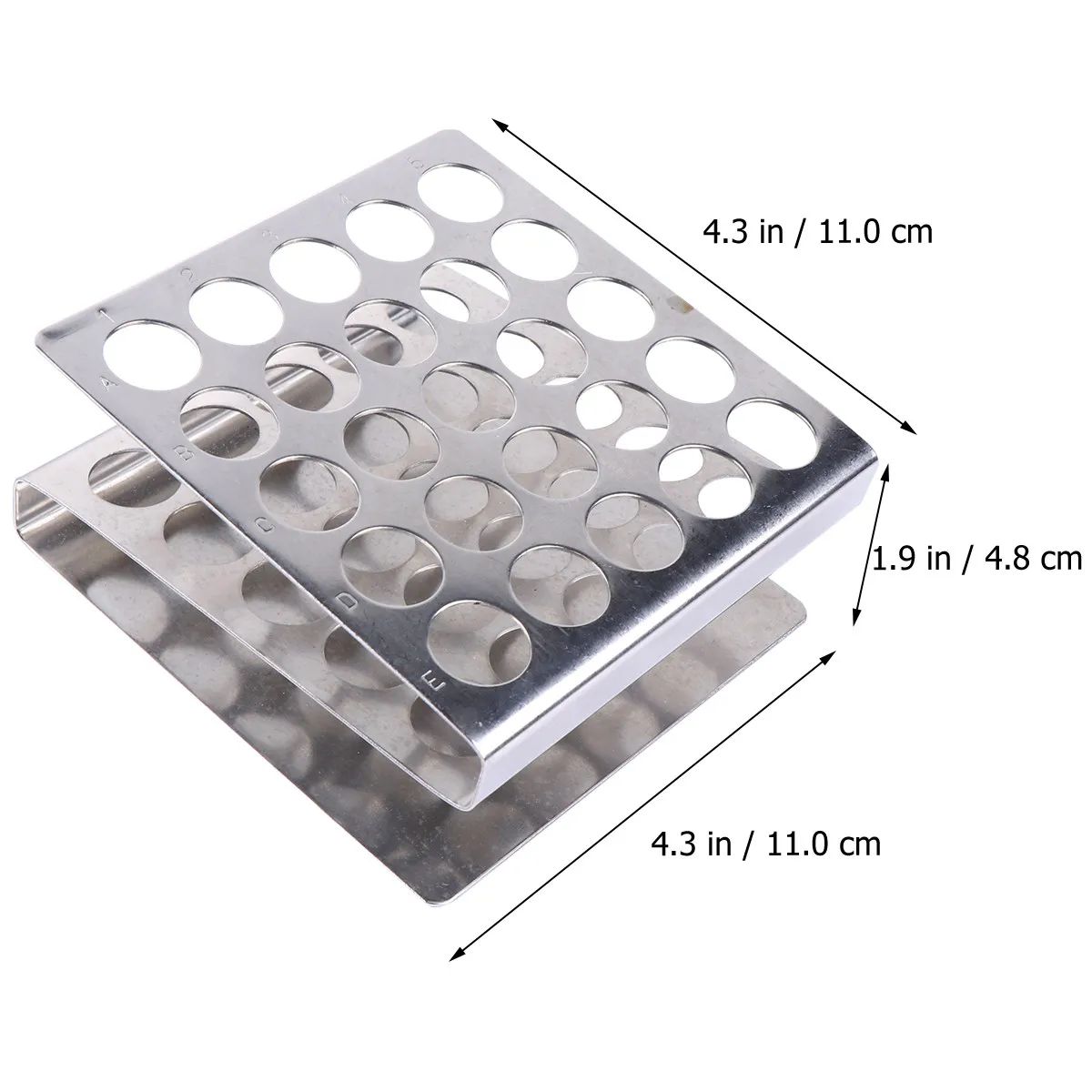 Vents Test Tube Rack Holder Thickened Centrifuge Tube Organizer School Laboratory Supplies Test Stand Silver view 4