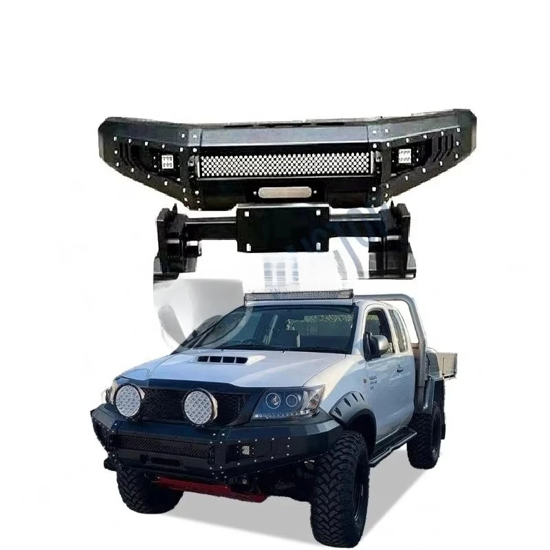 Heavy Duty Steel Front Bumper Bull Bar Guard Fit Hilux Vigo Rocco Standard Pickup 4X4 Offroad Exterior Accessories view 2