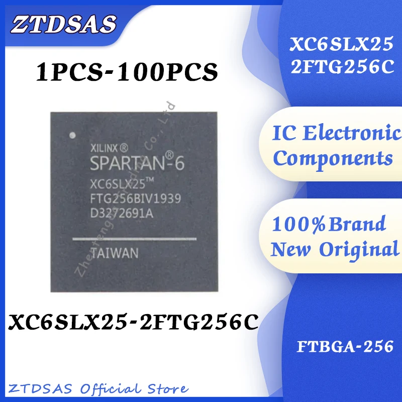 1PCS-100PCS XC6SLX25-2FTG256C XC6SLX25-2FTG256 XC6SLX25-2FTG XC6SLX25-2 XC6SLX25 XC6SLX XC6S IC FPGA 186 I/O 256FTBGA Chip