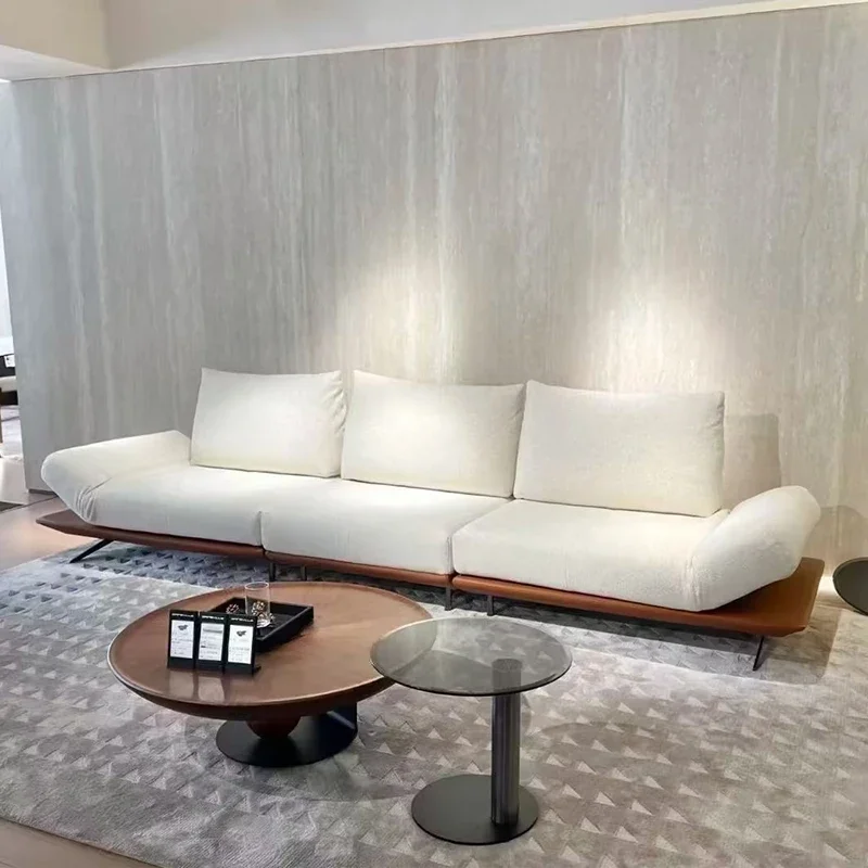 Italian Dynamic Island Sofa, Living Room Modern Simple Household Small Unit Function, Variety Fabric Sofa