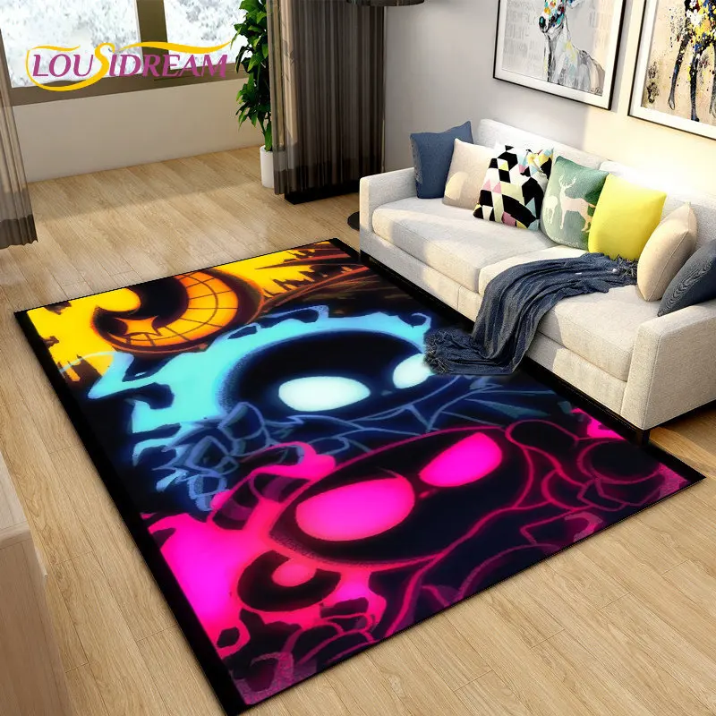 Cuphead and Mugman,Game Gamer Area Rug,Carpet Rug for Living Room Bedroom Sofa Doormat Decoration, Kids Play Non-slip Floor Mat