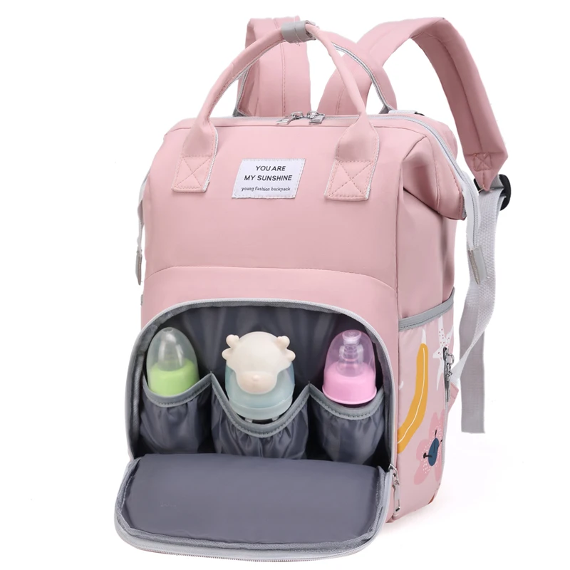 

PINK Women's backpack Baby Diaper Bags Nappy Bag Mummy Bag Waterproof Travel Baby Diaper Bags for women Mommy Maternity