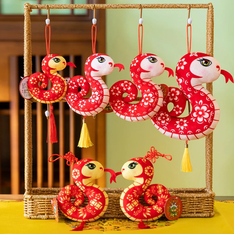 1Pcs New Year Hangings For Home Traditional Spring Festival Hangings 2025 Year Of The Snake Lunar Calendar Pendant