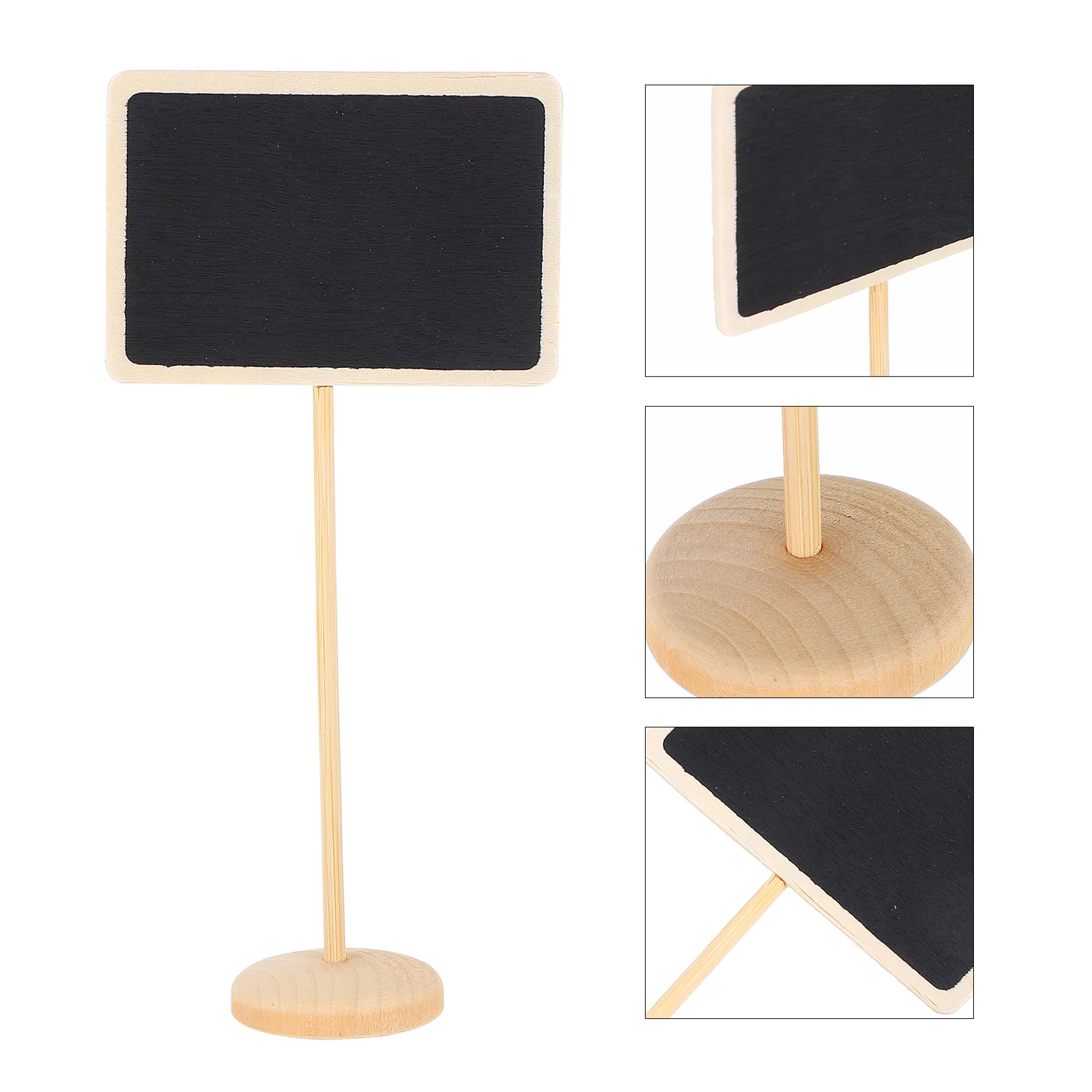 10 Pcs Message Board Chalkboard Sign with Easel Stand Wooden Memo Blackboard Mini Decor Signs Small