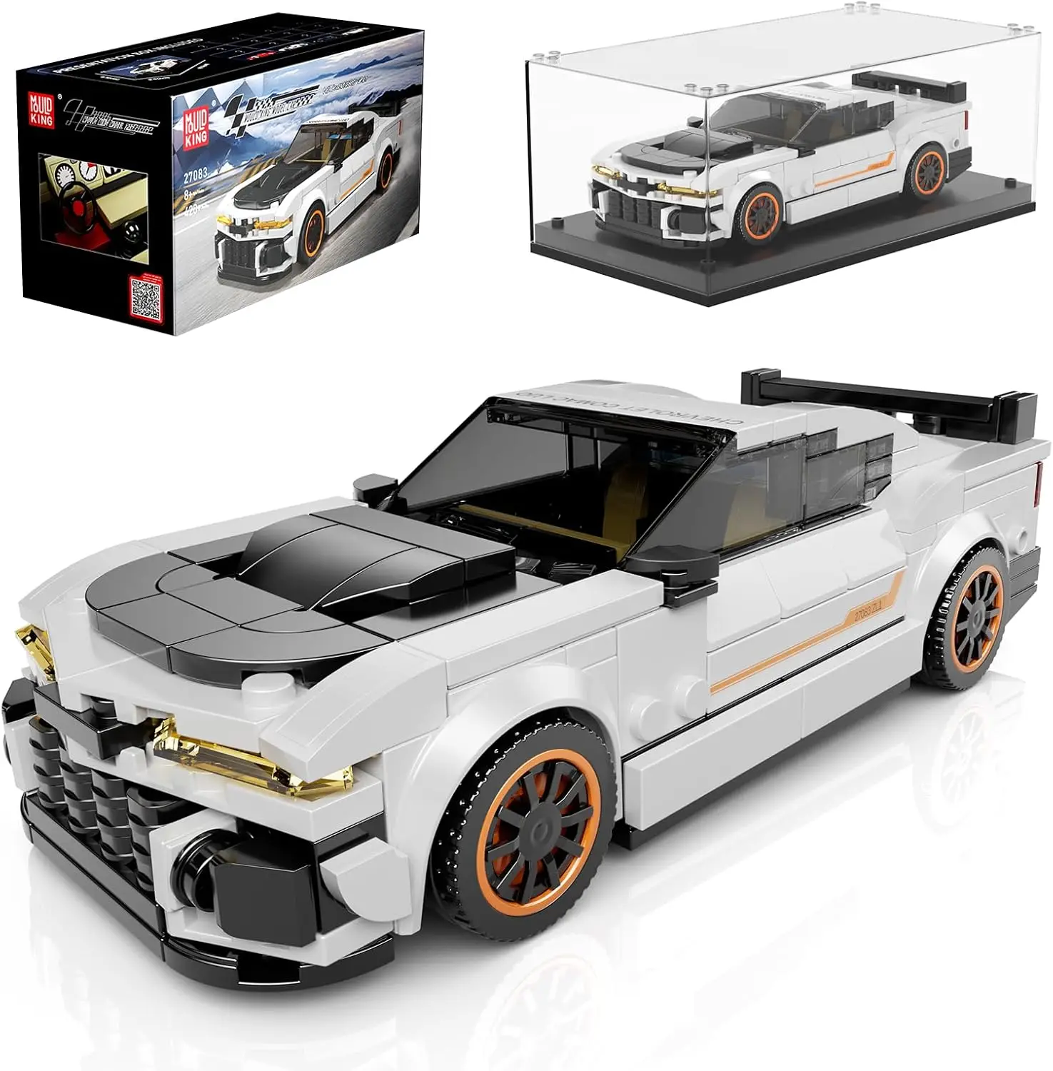 Mould King Classic Sportwagen-Bausätze, MOC-Rennwagen-Spielzeugmodell, Fahrzeugblock-Set, geeignet zum Bauen, Hausdekoration, Geschenke für Erwachsene, 27083 (421 Stück)