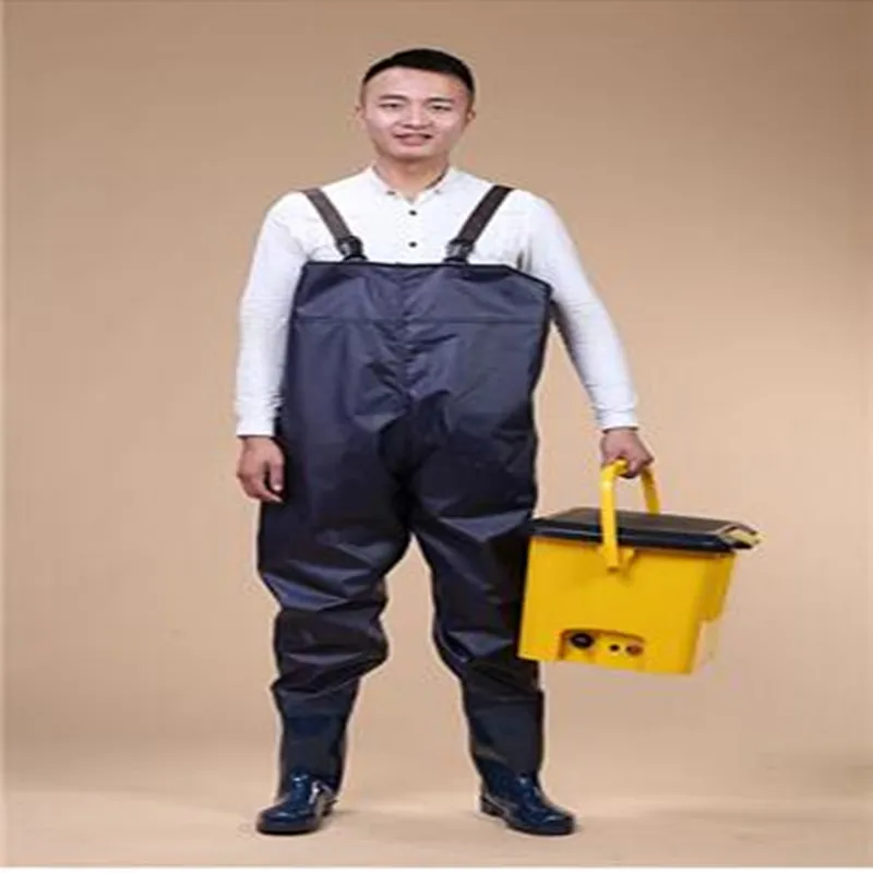 Acid and Alkali Resistance Strong Sealing Underwater Pants  Half-Length Outdoor Wading Pants 55 Silk Blue Mesh Wading Suit