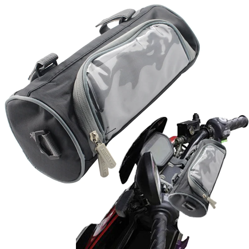 Electric Scooter Motorcycle Front Saddle Bag Waterproof Built-in Touch Screen Phone Handlebar Storage Bag Motorbike Parts