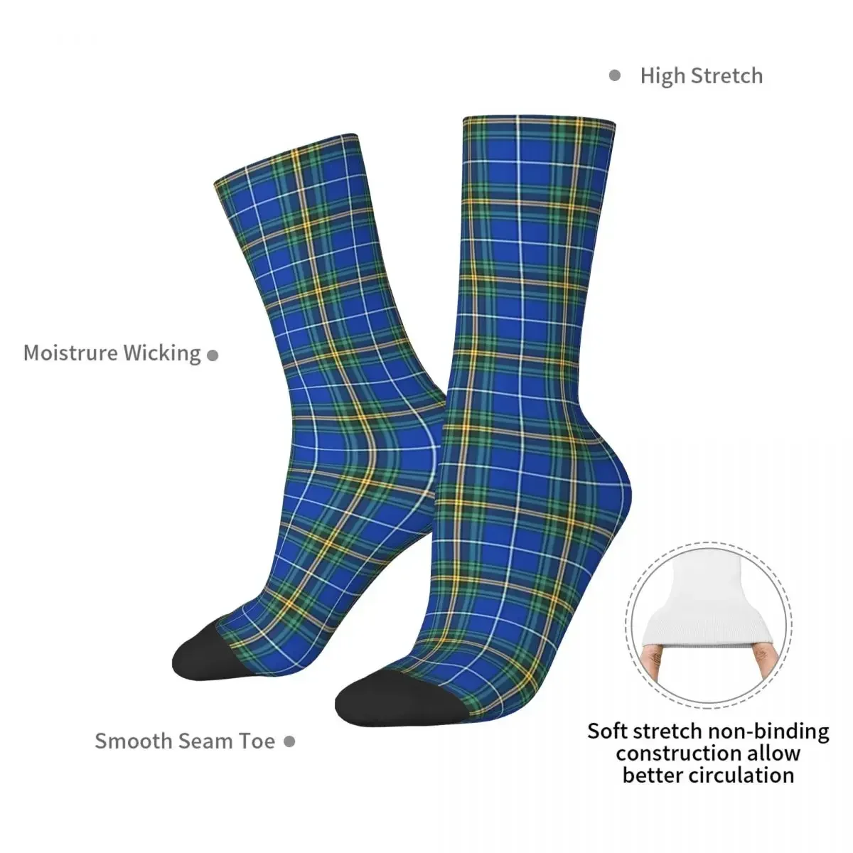 Province Of Nova Scotia Tartan Socks Harajuku Super Soft Stockings All Season Long Socks Accessories for Unisex Gifts