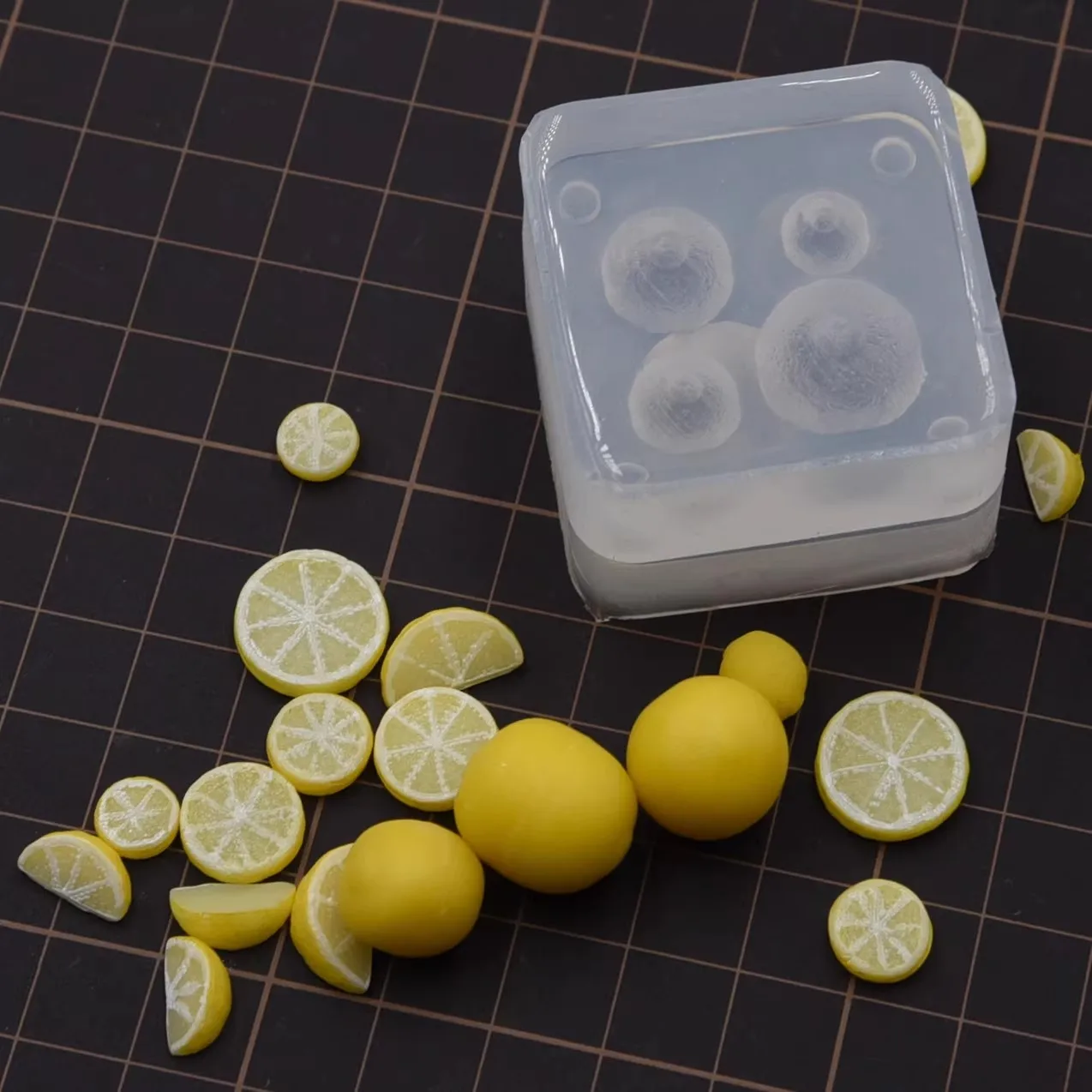 Mini Polymer Clay 3D Lemon Silicone Molds Jewelry Handcraft Lemon Slices DIY Tools