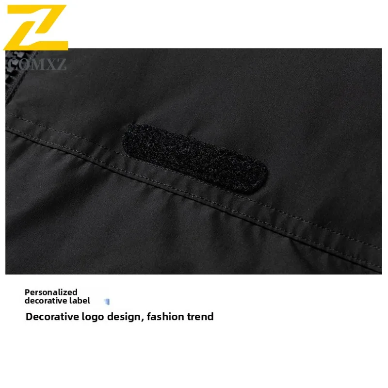 COMXZ Mens Padding Coat 2025 Classics Hooded Outdoor Camping Cold Protection Coat Hiking Travel Lightweight Autumn Parker Coat